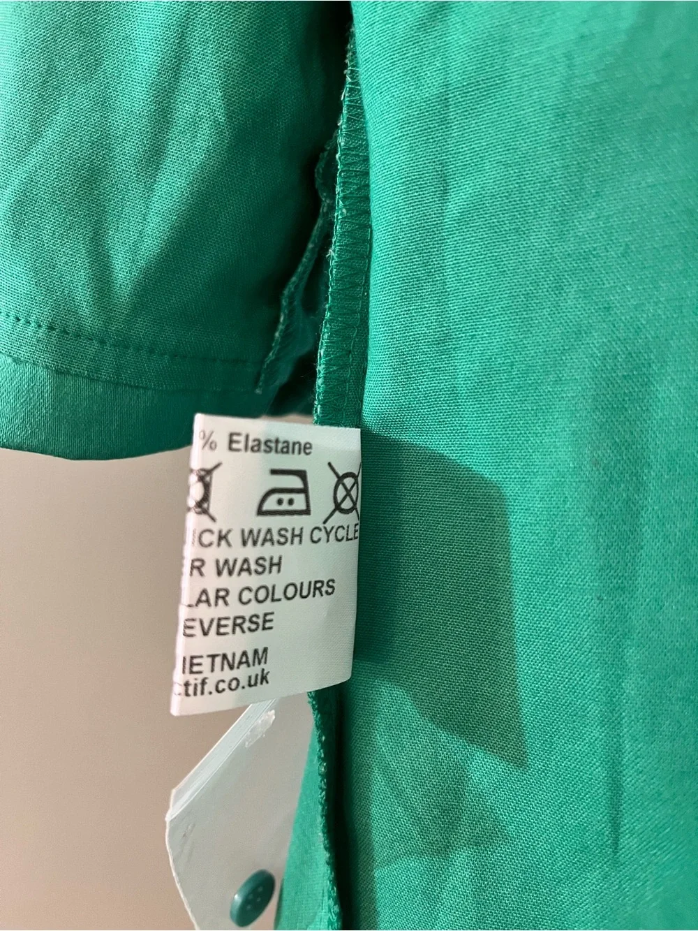 NWT Collectif London Emerald Green Vintage-Style Button Front Blouse size UK 14 - Picture 8 of 8